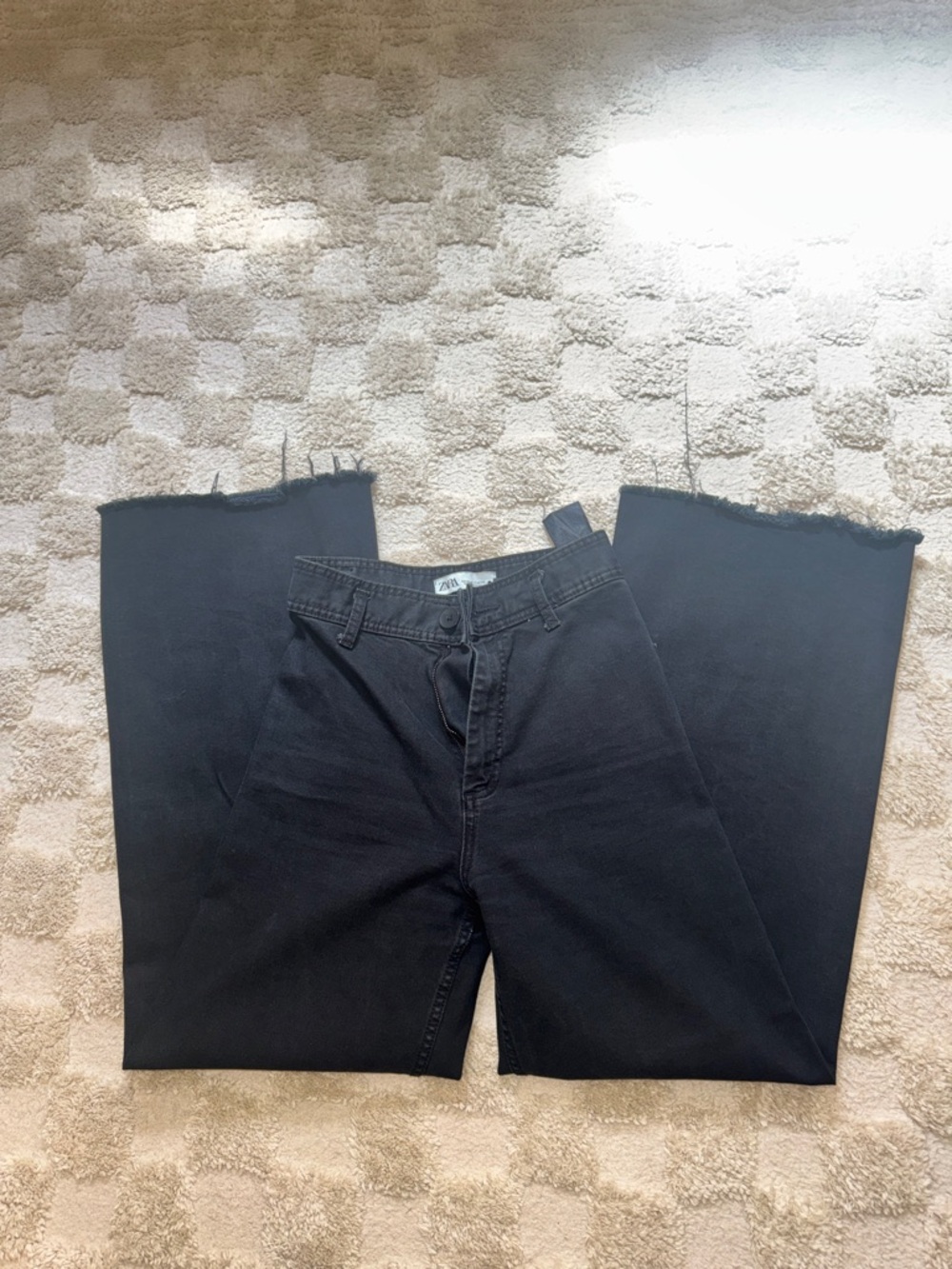 Zara ZW Marine Straight High Rise Jeans Bundle (3) Khaki/Black/Green | Size: 2 - Picture 8 of 16